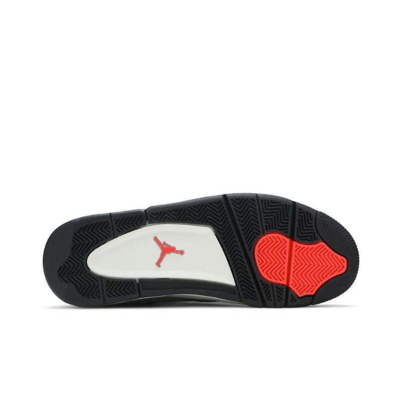 Air Jordan 4 Retro Grå Svart Rød Herresko