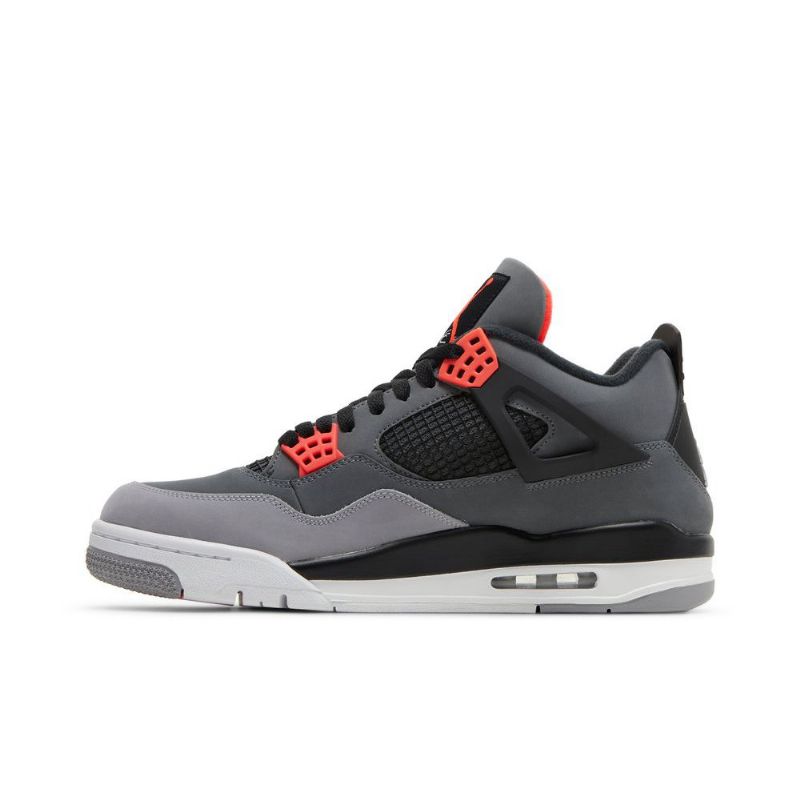 Air Jordan 4 Retro Grå Svart Rød Herresko
