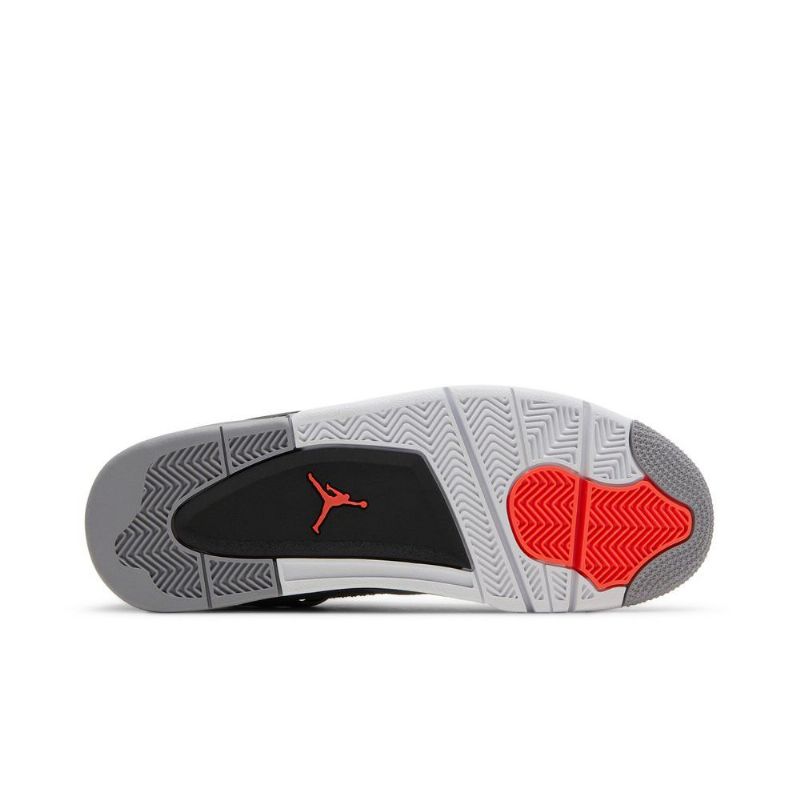 Air Jordan 4 Retro Grå Svart Rød Herresko