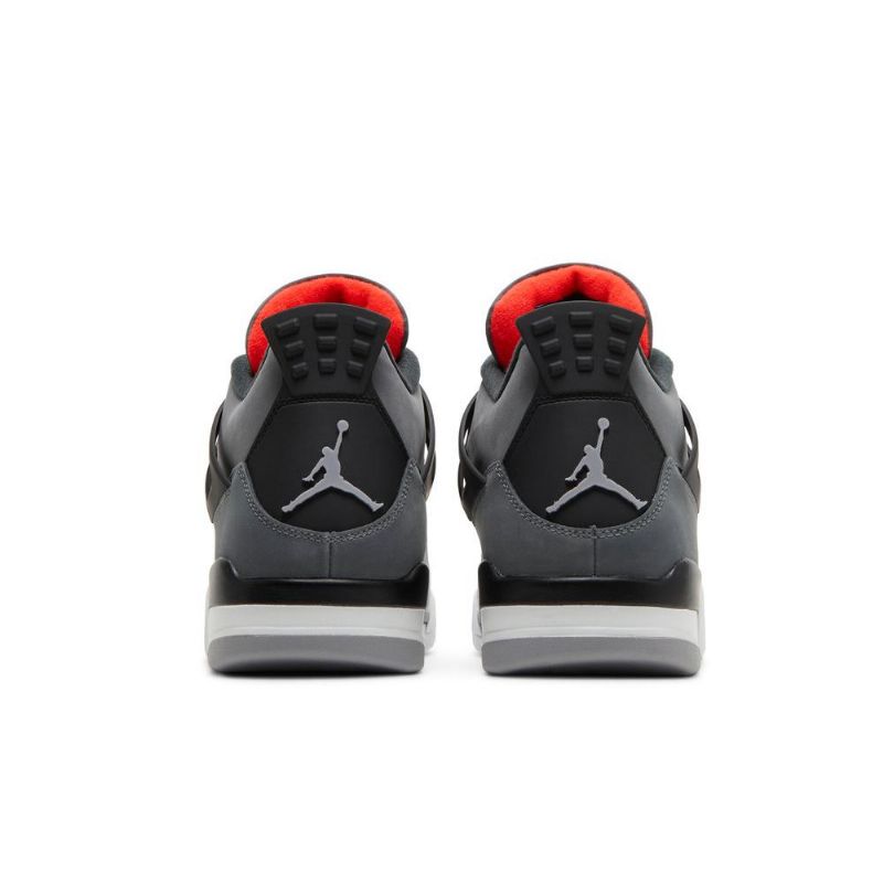 Air Jordan 4 Retro Grå Svart Rød Herresko