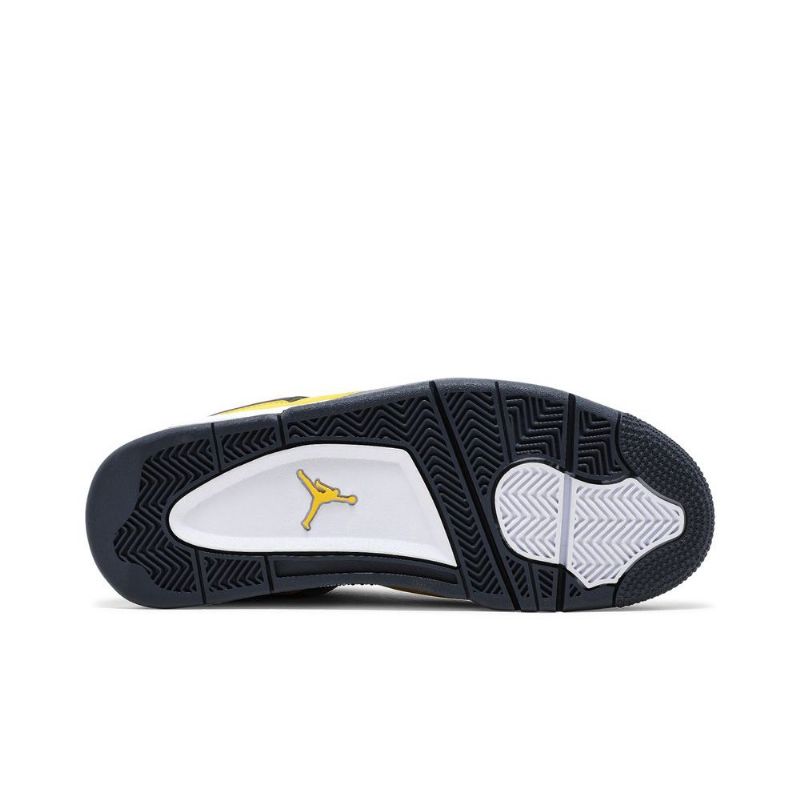 Air Jordan 4 Retro Gul Mørke Blå Herresko