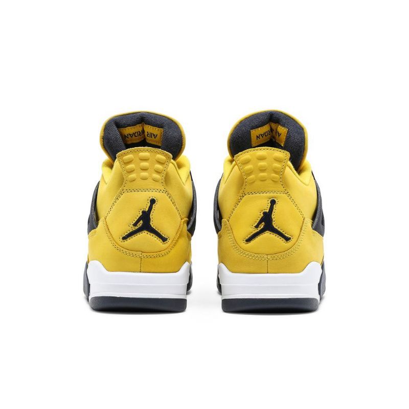 Air Jordan 4 Retro Gul Mørke Blå Herresko