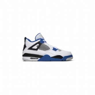 Air Jordan 4 Retro Hvit Blå Svart Herresko