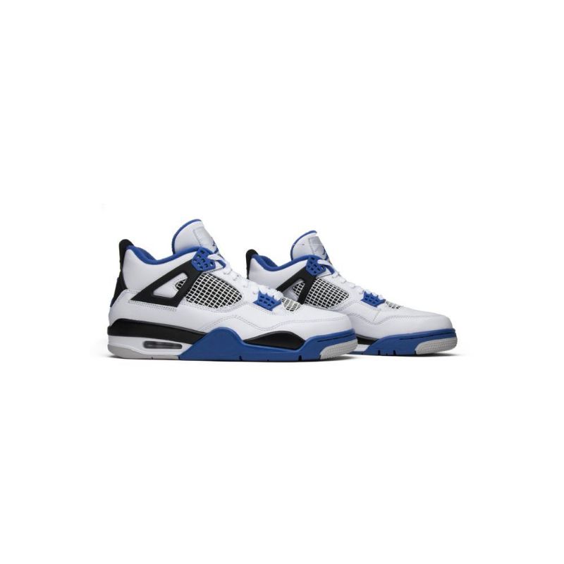 Air Jordan 4 Retro Hvit Blå Svart Herresko