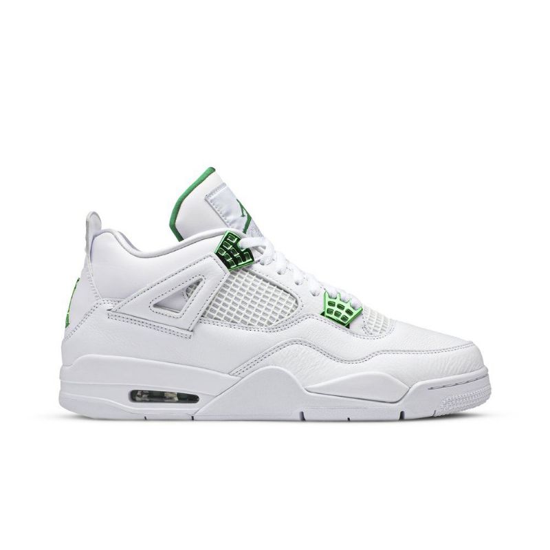 Air Jordan 4 Retro Hvit Grønne Herresko