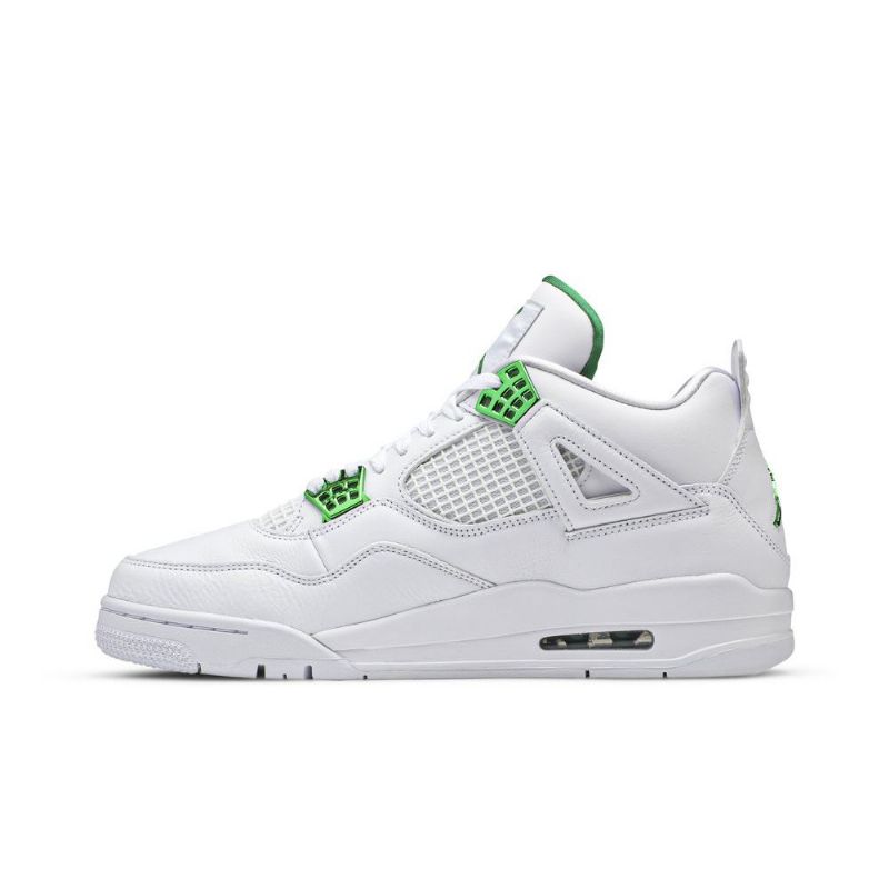 Air Jordan 4 Retro Hvit Grønne Herresko