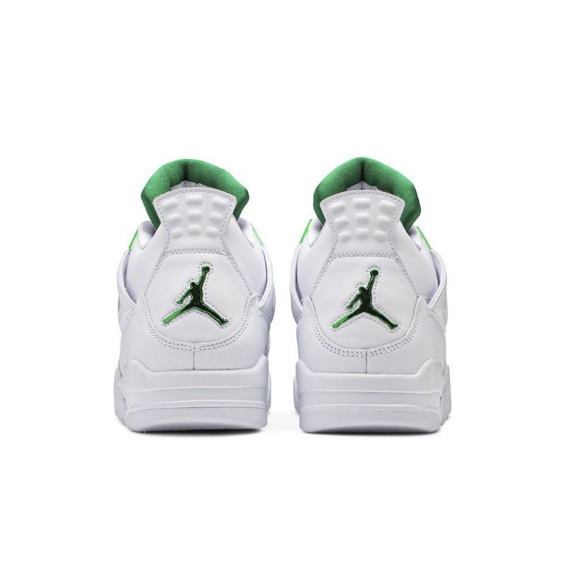 Air Jordan 4 Retro Hvit Grønne Herresko