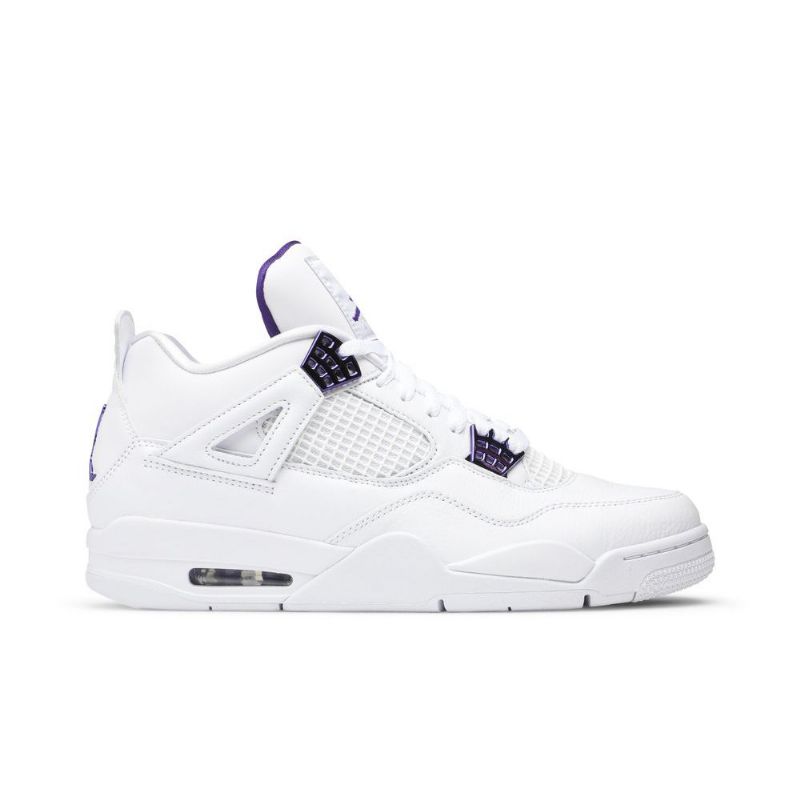 Air Jordan 4 Retro Hvit Lilla Herresko