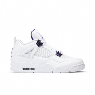 Air Jordan 4 Retro Hvit Lilla Herresko