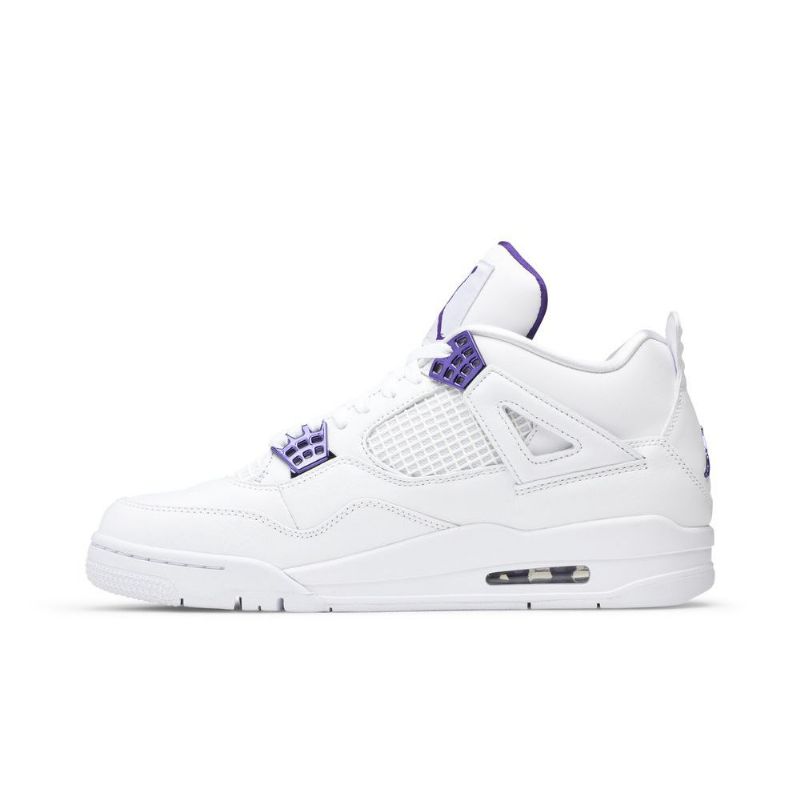 Air Jordan 4 Retro Hvit Lilla Herresko