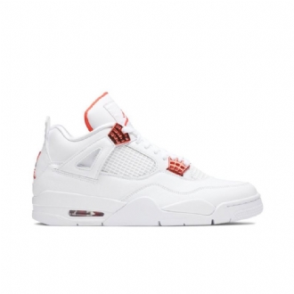Air Jordan 4 Retro Hvit Oransje Herresko