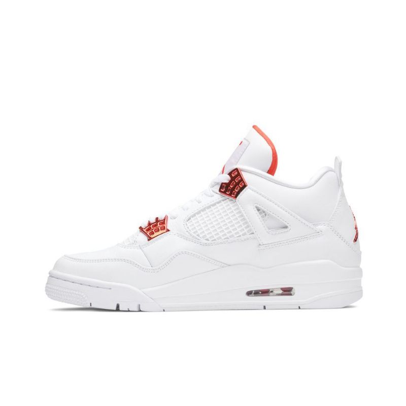 Air Jordan 4 Retro Hvit Oransje Herresko