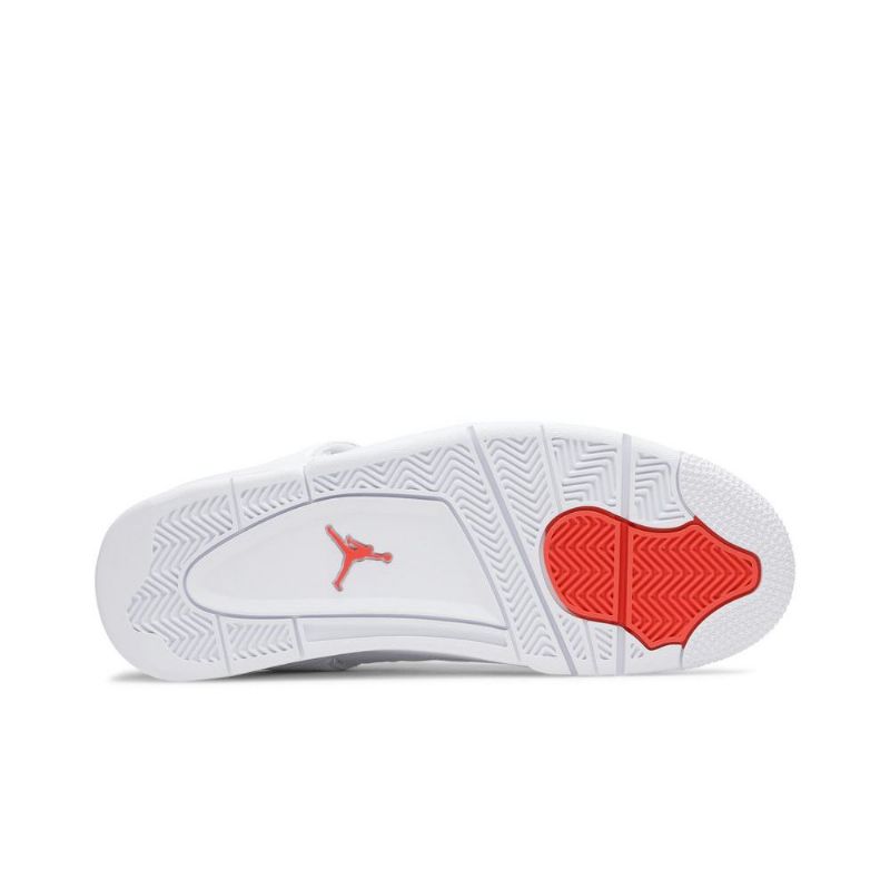 Air Jordan 4 Retro Hvit Oransje Herresko
