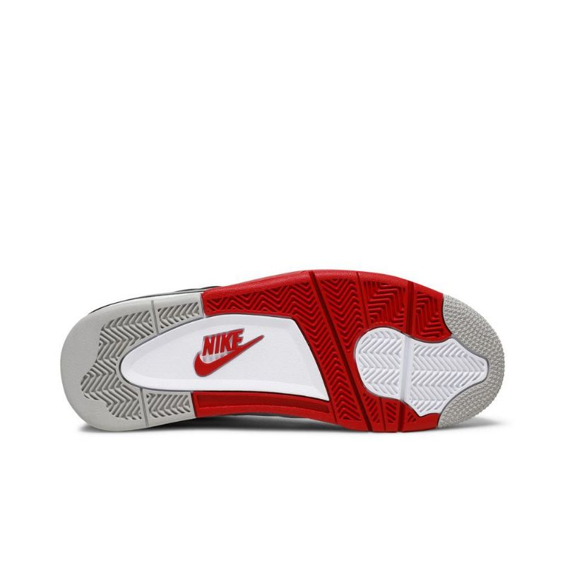 Air Jordan 4 Retro Og Hvit Svart Rød Herresko