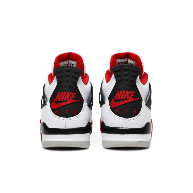 Air Jordan 4 Retro Og Hvit Svart Rød Herresko