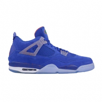 Air Jordan 4 Retro Pe Blå Hvit Oransje Herresko