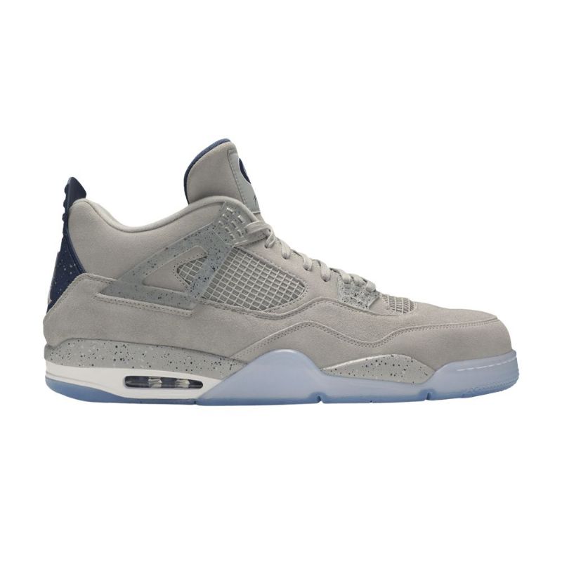 Air Jordan 4 Retro Pe Grå Mørke Blå Herresko