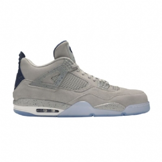 Air Jordan 4 Retro Pe Grå Mørke Blå Herresko