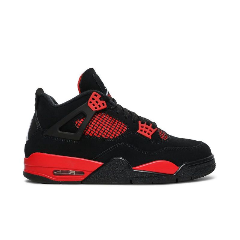 Air Jordan 4 Retro Røde Svarte Herresko