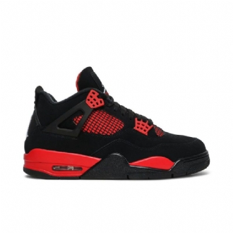 Air Jordan 4 Retro Røde Svarte Herresko