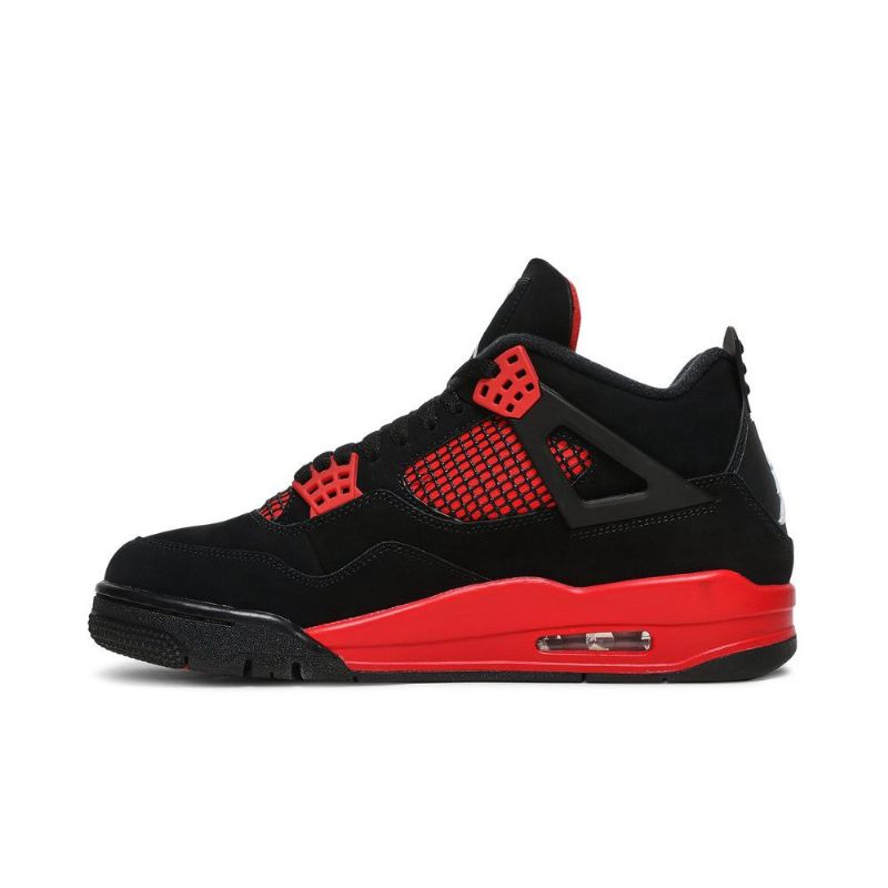 Air Jordan 4 Retro Røde Svarte Herresko