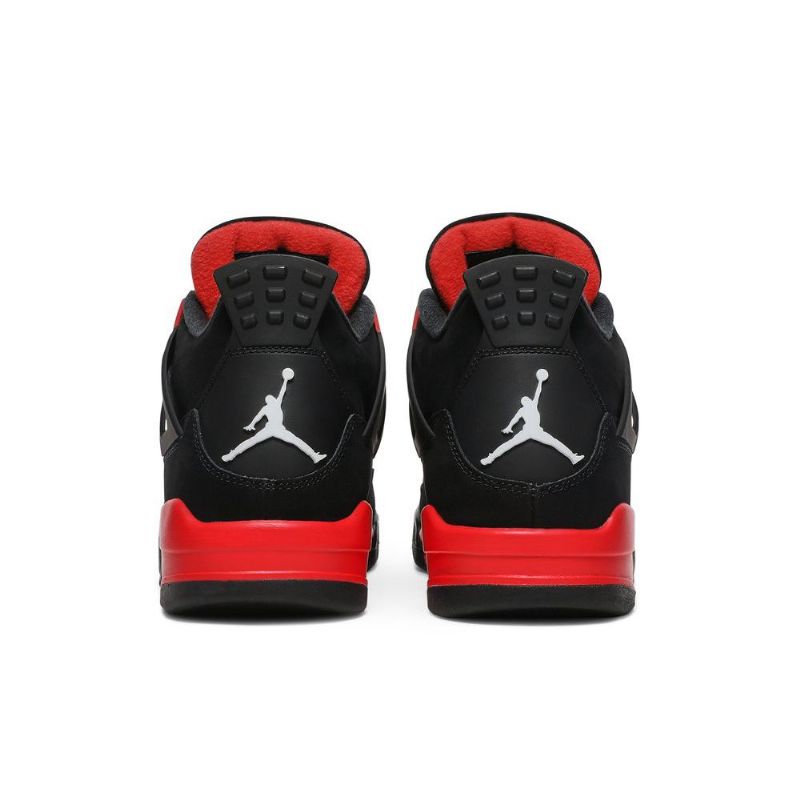 Air Jordan 4 Retro Røde Svarte Herresko