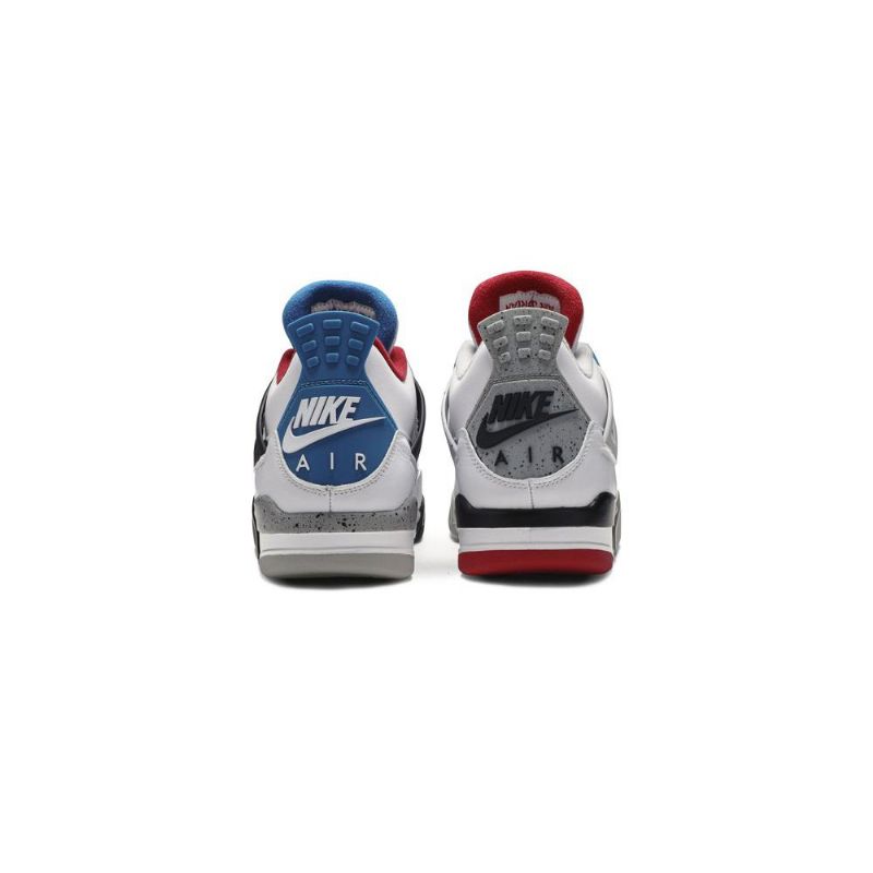Air Jordan 4 Retro Se Hvit Blå Rød Grå Herresko