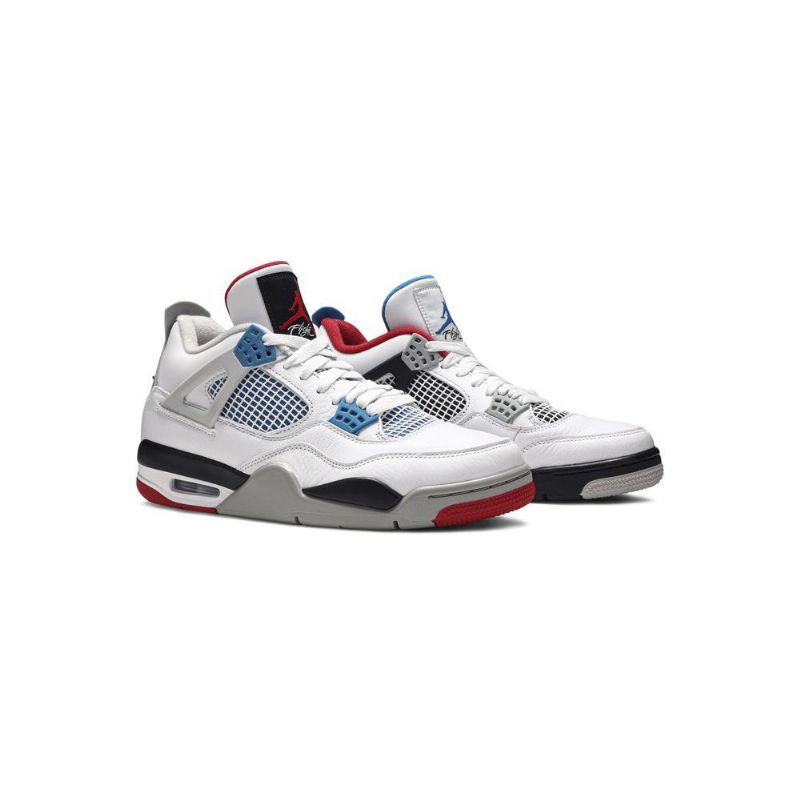 Air Jordan 4 Retro Se Hvit Blå Rød Grå Herresko