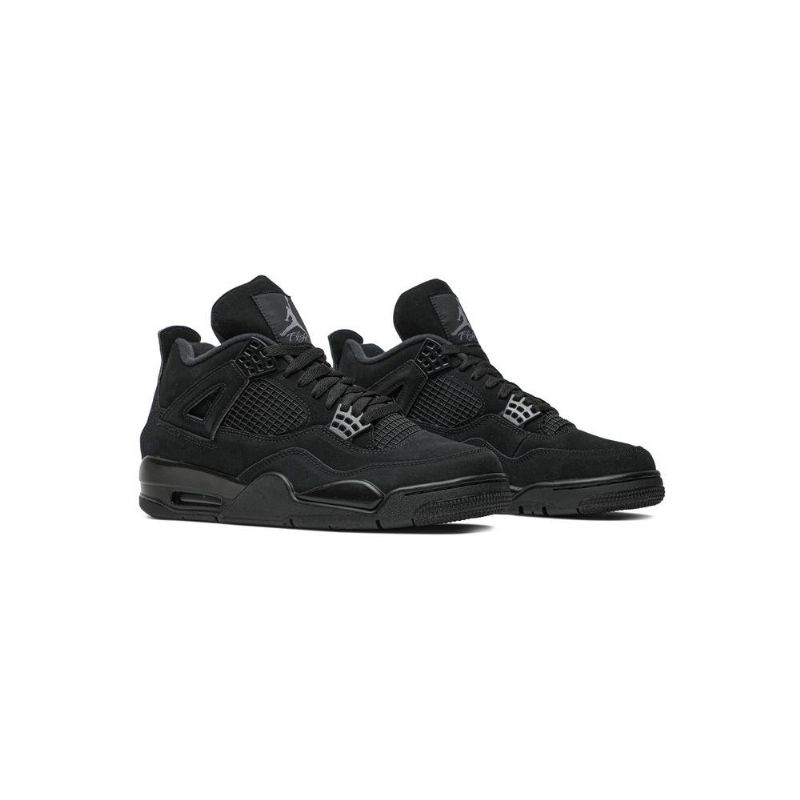 Air Jordan 4 Retro Svart Grå Herresko