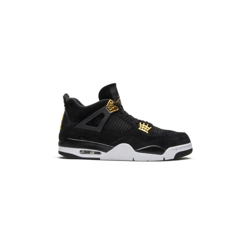 Air Jordan 4 Retro Svart Gull Hvit Herresko