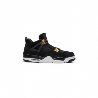 Air Jordan 4 Retro Svart Gull Hvit Herresko