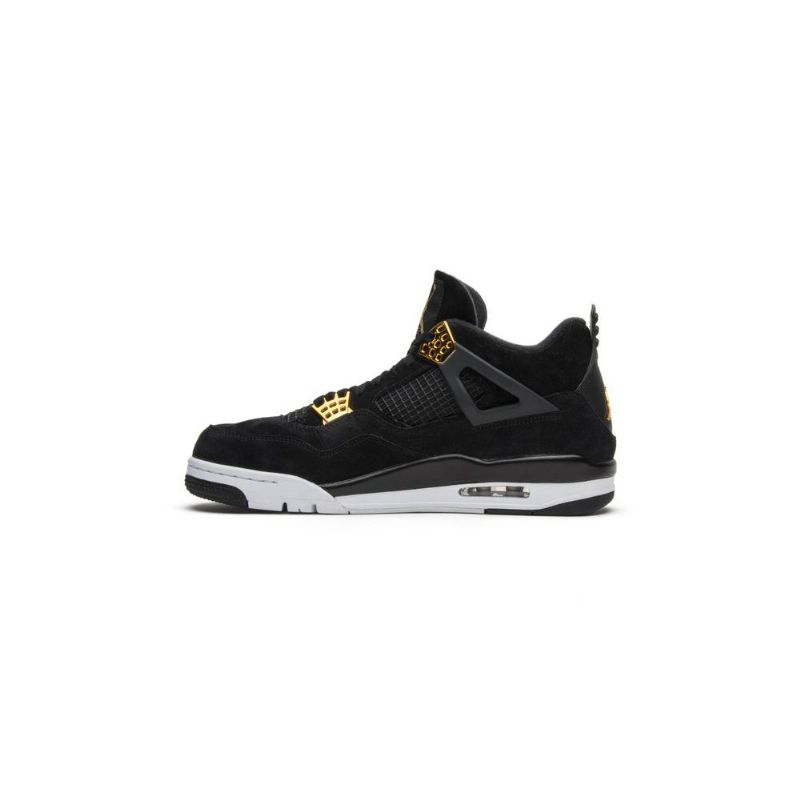 Air Jordan 4 Retro Svart Gull Hvit Herresko