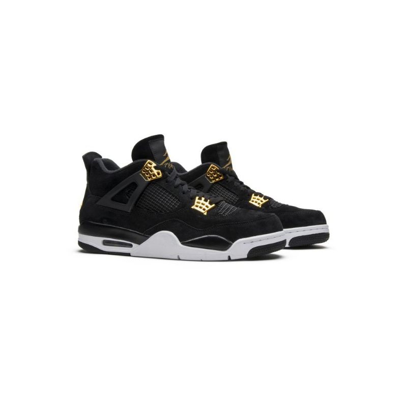 Air Jordan 4 Retro Svart Gull Hvit Herresko