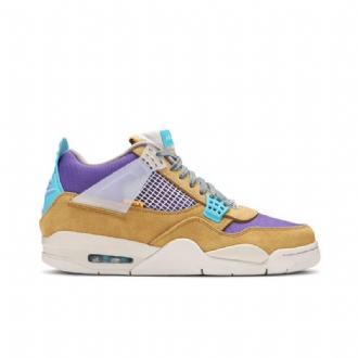 Air Jordan 4 Union La Retro Brun Lilla Turkis Herresko