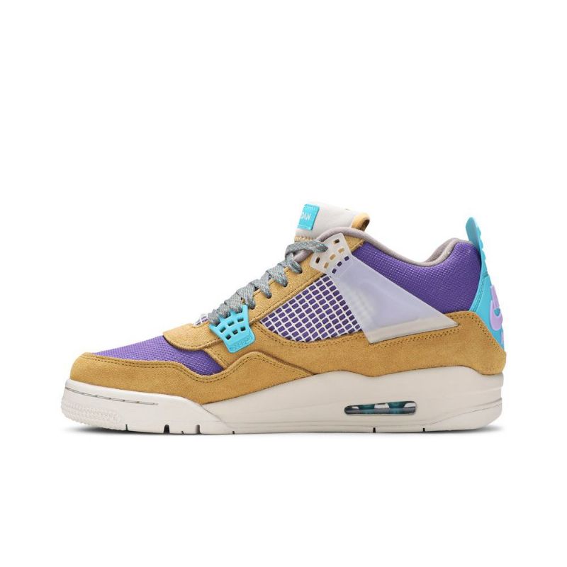 Air Jordan 4 Union La Retro Brun Lilla Turkis Herresko