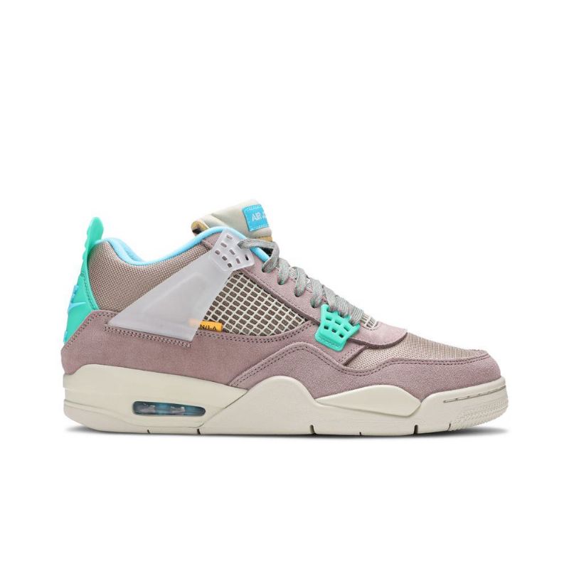 Air Jordan 4 Union La Retro Grå Turkisblå Herresko