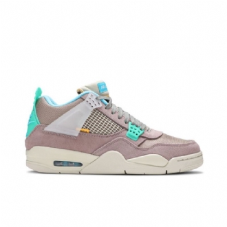 Air Jordan 4 Union La Retro Grå Turkisblå Herresko