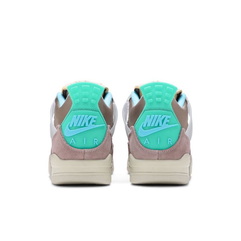 Air Jordan 4 Union La Retro Grå Turkisblå Herresko
