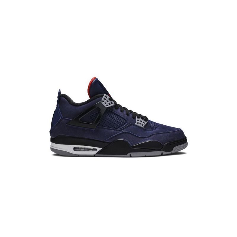 Air Jordan 4 Vinter Blå Hvit Rød Svart Herresko