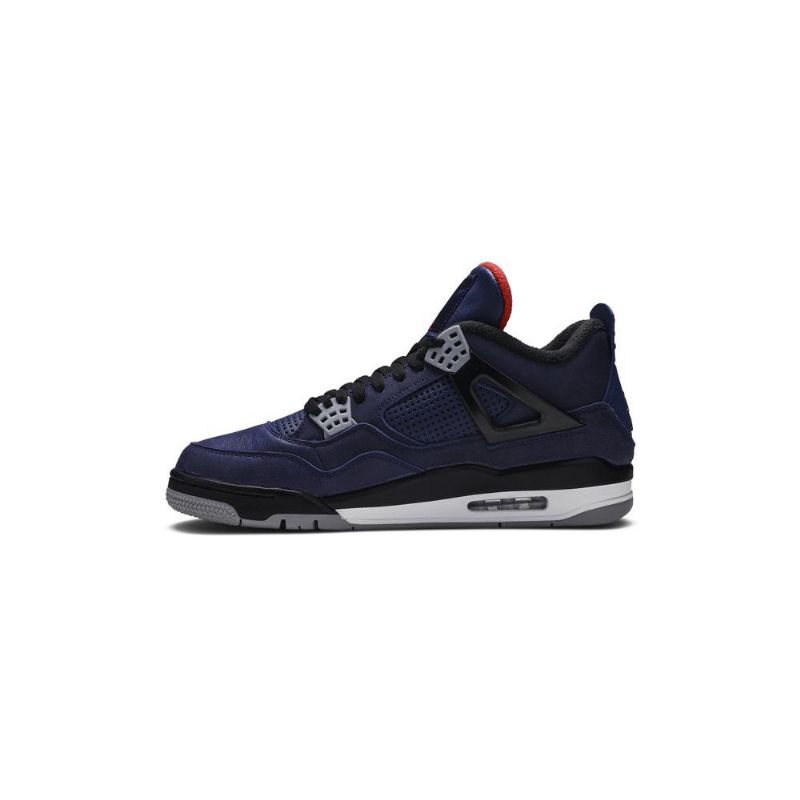 Air Jordan 4 Vinter Blå Hvit Rød Svart Herresko