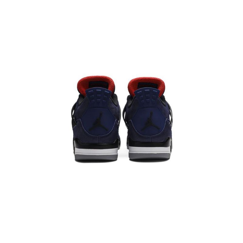 Air Jordan 4 Vinter Blå Hvit Rød Svart Herresko