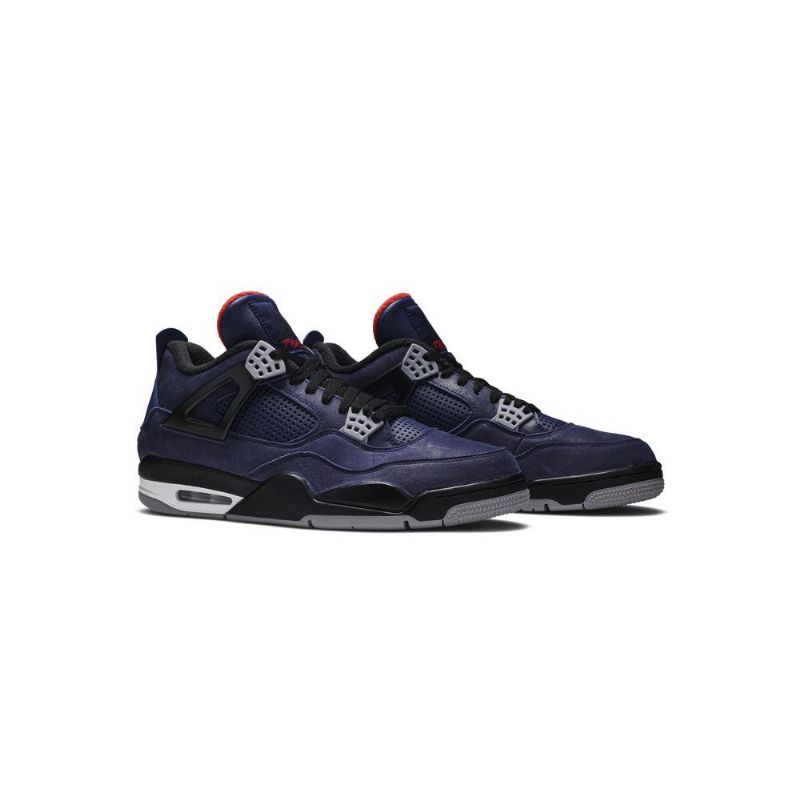 Air Jordan 4 Vinter Blå Hvit Rød Svart Herresko