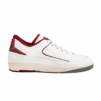 Air Jordan 2 Lav Og Hvit Rød Herresko