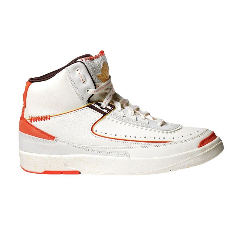 Air Jordan 2 Maison Château Rouge Hvit Oransje Gul Herresko