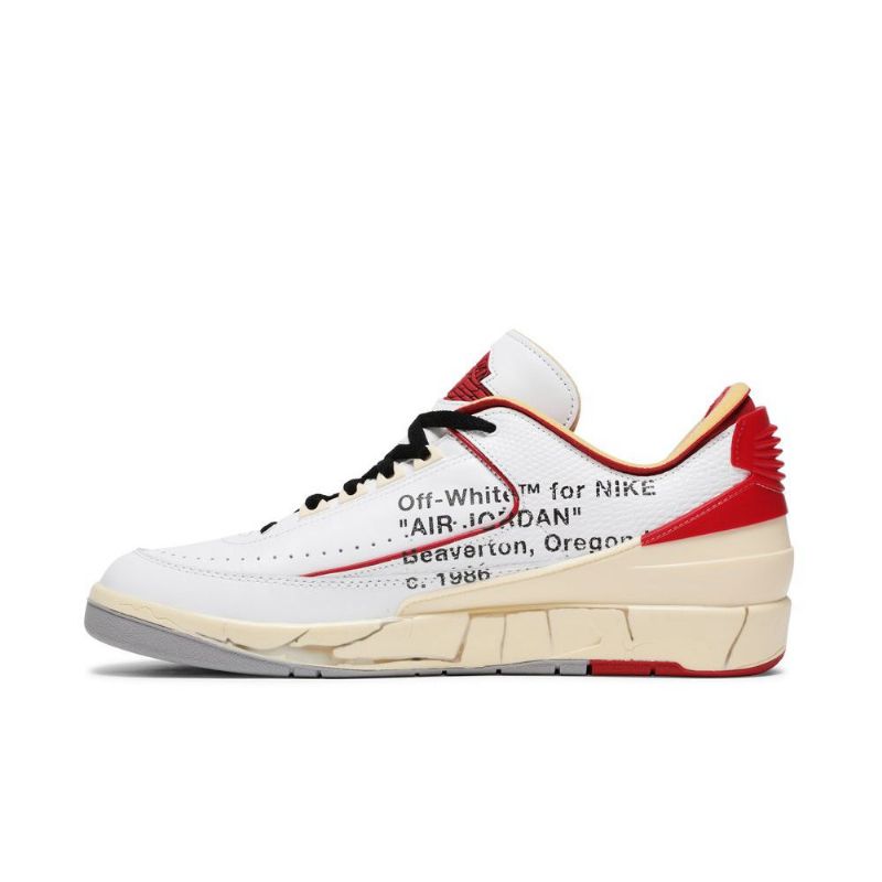 Air Jordan 2 Off-hvit Retro Low Sp Hvit Rød Beige Herresko