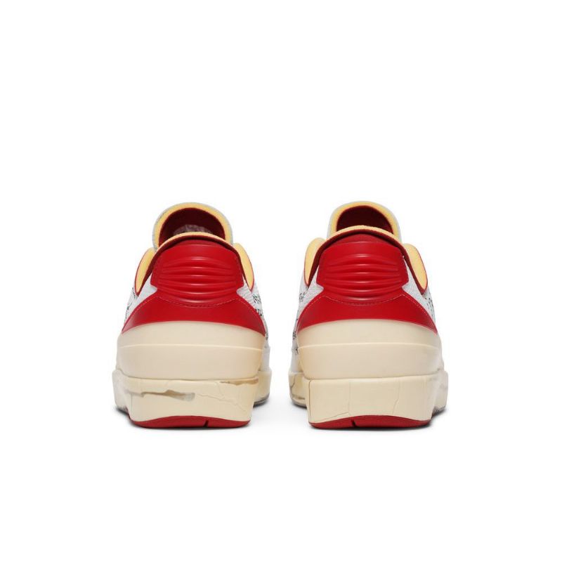 Air Jordan 2 Off-hvit Retro Low Sp Hvit Rød Beige Herresko
