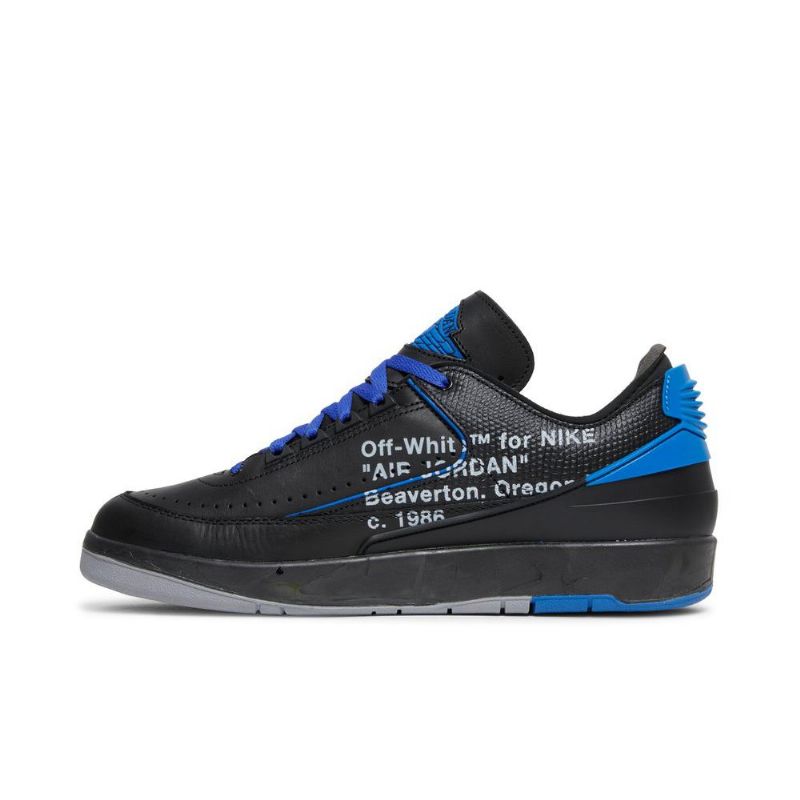 Air Jordan 2 Off-hvit Retro Low Sp Svart Blå Grå Herresko