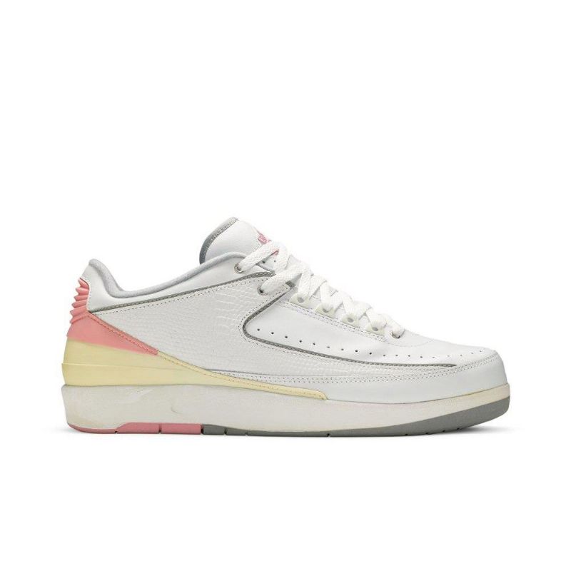Air Jordan 2 Retro Lav Hvit Gul Rosa Damesko