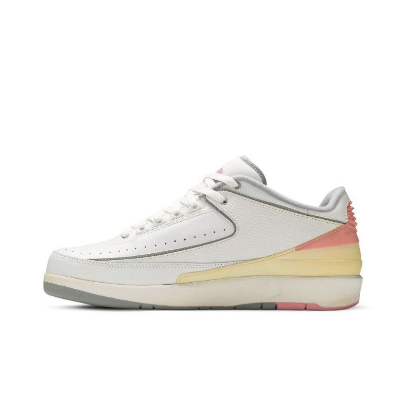 Air Jordan 2 Retro Lav Hvit Gul Rosa Damesko