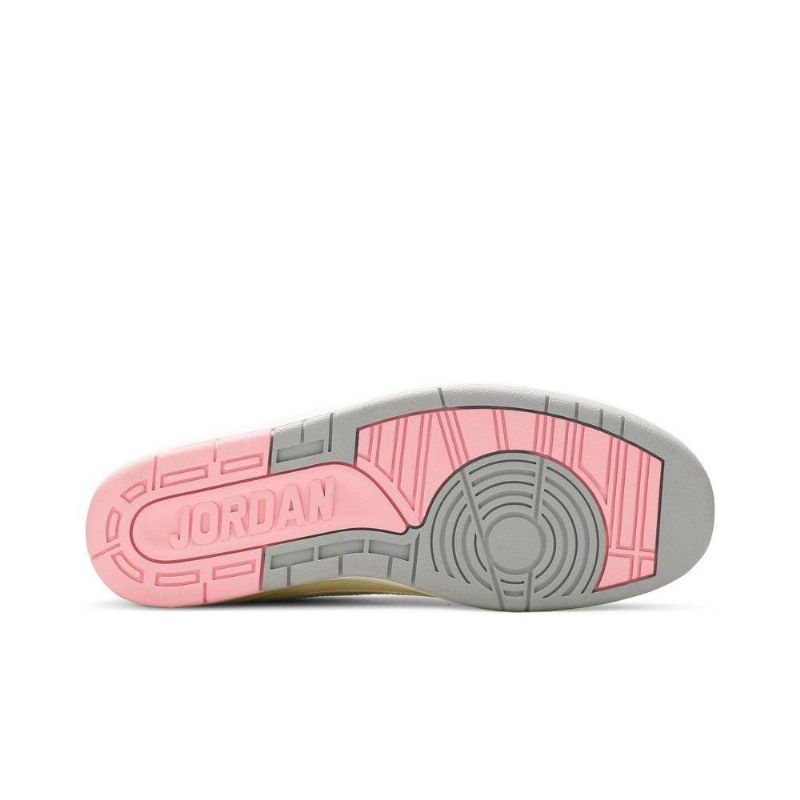 Air Jordan 2 Retro Lav Hvit Gul Rosa Damesko